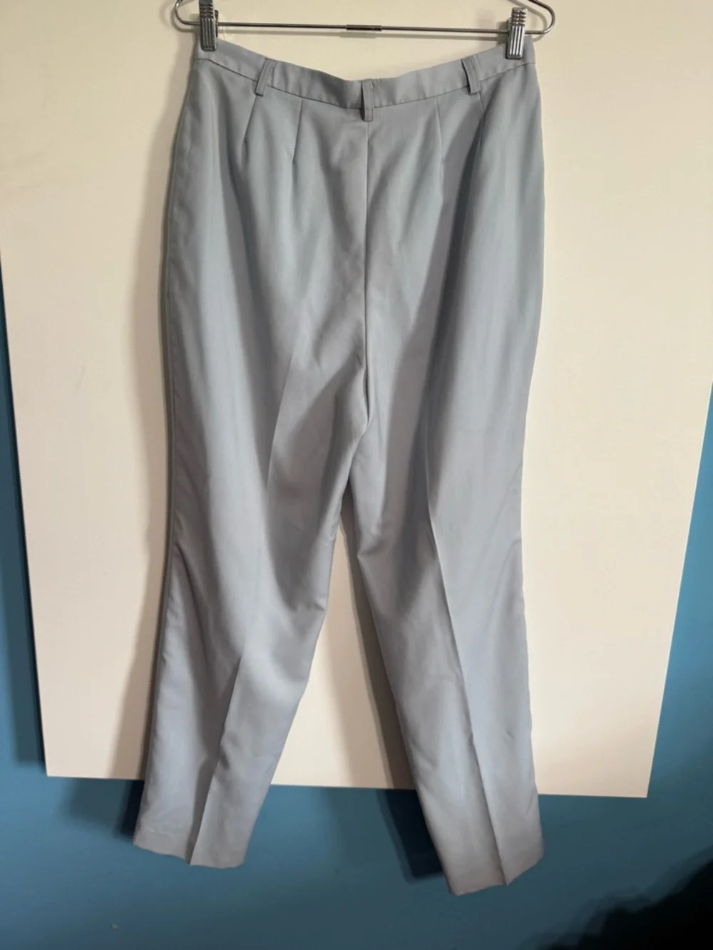 Brooks Brothers Light Blue Wool Suit Set Blazer Jacket & Pants Size 14 Flaws